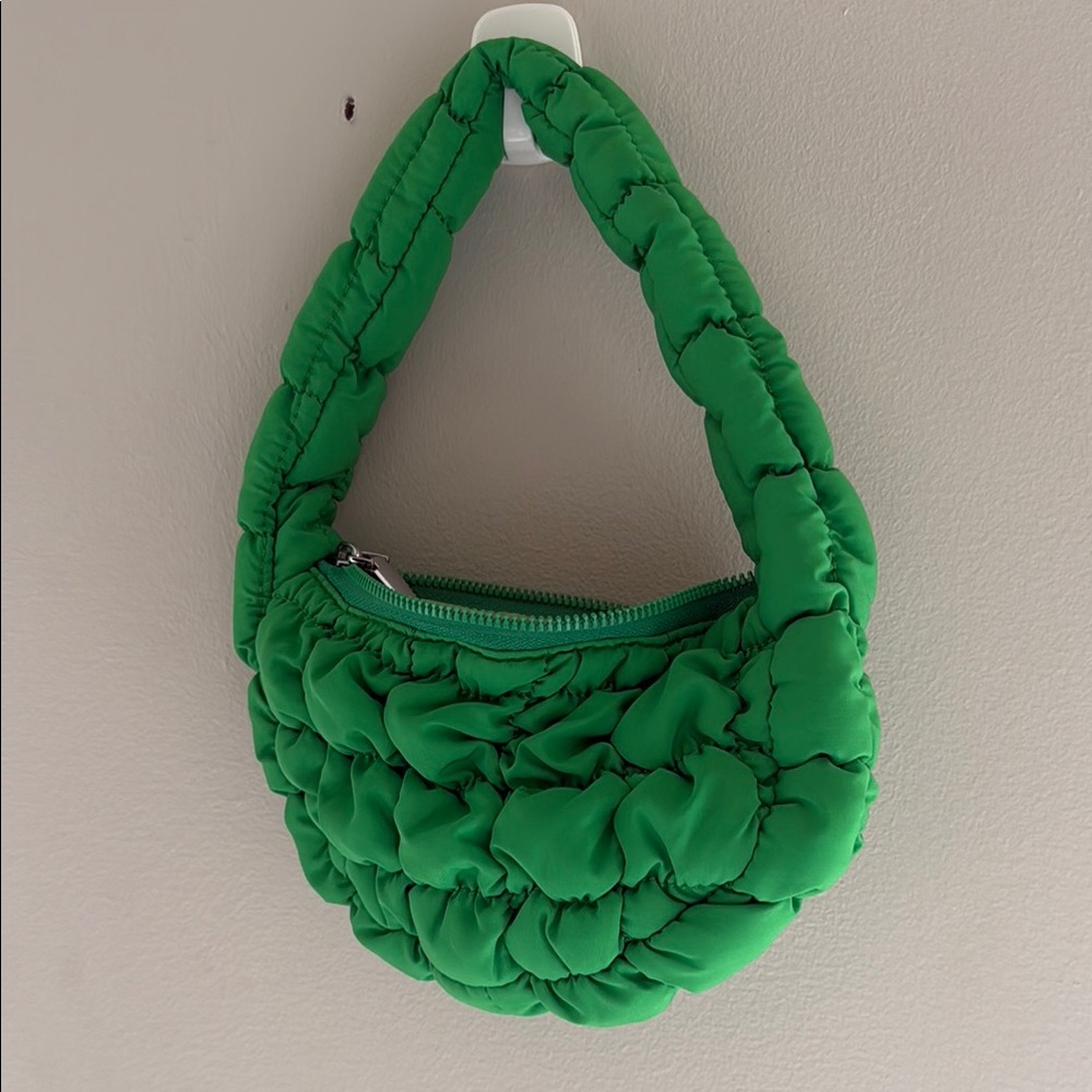 Green Quilted Women's Bag